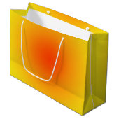 Yellow Orange Sunny Gradient Ombre Große Geschenktüte (Vorderseite Schrägansicht)