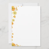 Yellow Orange Vibrann Summer Garden Brautparty Einladung (Rückseite)