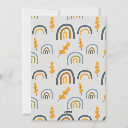 Yellow Orange Warme Weihnachten im Juli Party Einl (Rückseite)