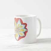 Yellow Orange Waterolor Mandala Classic White Tass Kaffeetasse (VorderseiteRechts)