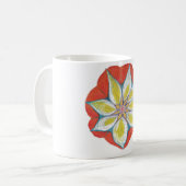 Yellow Orange Waterolor Mandala Classic White Tass Kaffeetasse (Vorderseite Links)