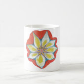 Yellow Orange Waterolor Mandala Classic White Tass Kaffeetasse (Mittel)