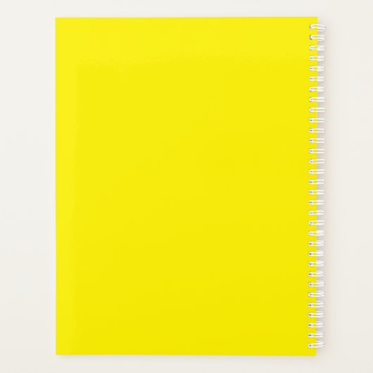 Yellow Orb Weaver Spider School Planer (Rückseite)