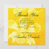 Yellow Orchid Beerdigung Danke Karte (Vorderseite)