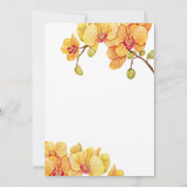 Yellow Orchid Blume Botanischer Geburtstag Einladung (Rückseite)