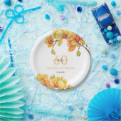 Yellow Orchid Blume Botanischer Geburtstag Pappteller (Party)