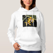 Yellow Orchid Blume Tropical Botanical Hoodie (Vorderseite)