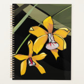 Yellow Orchid Blume Tropical Botanical Planer (Vorderseite)