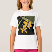 Yellow Orchid Blume Tropical Botanical T-Shirt (Vorderseite)