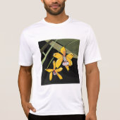 Yellow Orchid Blume Tropical Botanical T-Shirt (Vorderseite)