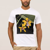 Yellow Orchid Blume Tropical Botanical T-Shirt (Vorderseite)