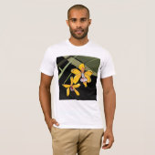 Yellow Orchid Blume Tropical Botanical T-Shirt (Vorne ganz)