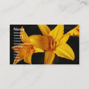 Yellow Orchid Business Card Visitenkarte