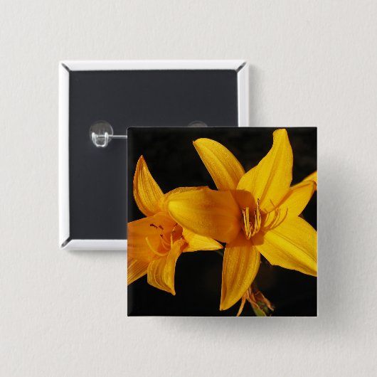 Yellow Orchid Button (Vorne & Hinten)