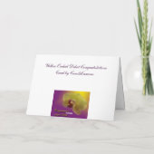 Yellow Orchid DebattierGratulations Card Karte (Rückseite)