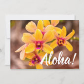 Yellow Orchid, Lawai, Kauai, Hawaii Einladung (Vorderseite)