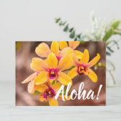 Yellow Orchid, Lawai, Kauai, Hawaii Einladung (Stehend Vorderseite)