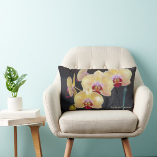 Yellow Orchid Lendenkissen