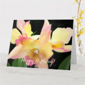 Yellow Orchids Custom Birthday Card Karte (Gelbe Blume)