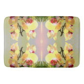 Yellow Orchids Pattern Badematte (Vorderseite)