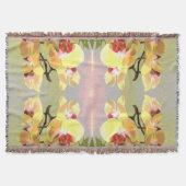 Yellow Orchids Pattern Decke (Vorderseite)