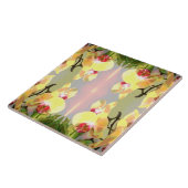 Yellow Orchids Pattern Fliese (Seite)