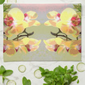 Yellow Orchids Pattern Geschirrtuch (Gefaltet)