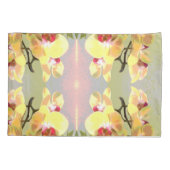 Yellow Orchids Pattern Kissenbezug (Rückseite-Links)