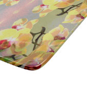 Yellow Orchids Pattern Schneidebrett (Ecke)