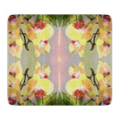 Yellow Orchids Pattern Schneidebrett (Vorderseite)