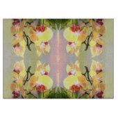 Yellow Orchids Pattern Schneidebrett (Vorderseite)