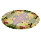 Yellow Orchids Pattern Schneidebrett (Ecke)