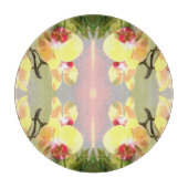 Yellow Orchids Pattern Schneidebrett (Vorderseite)