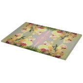 Yellow Orchids Pattern Schneidebrett (Ecke)