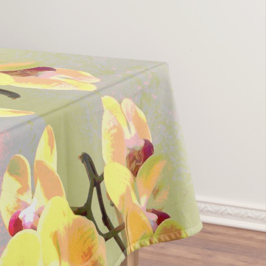 Yellow Orchids Pattern Tischdecke (Beispiel)