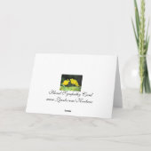 Yellow Orchids Sympathie Card Karte (Rückseite)