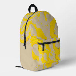 Yellow Organic Abstract Bedruckter Rucksack