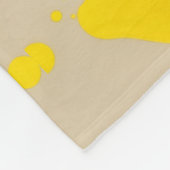 Yellow Organic Abstract Fleecedecke (Ecke)