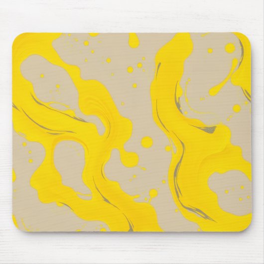 Yellow Organic Abstract Mousepad (Vorne)