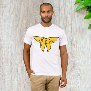Yellow Origami Butterfly Mens T - Shirt