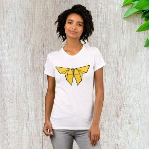 Yellow Origami Butterfly Womens T - Shirt