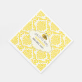 Yellow Our Little Honey Bee Birthday Paper Napkins Serviette (Ecke)