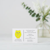 Yellow Owl Design Visitenkarte (Stehend Vorderseite)