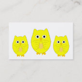 Yellow Owl Design Visitenkarte (Rückseite)
