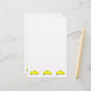 Yellow Owls Design Briefpapier