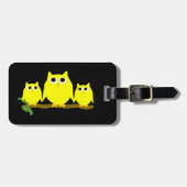 Yellow Owls Design Gepäckanhänger (Vorderseite horizontal)
