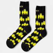 Yellow Owls Design Personalisiert Socken (Linkes Detail)
