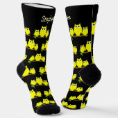 Yellow Owls Design Personalisiert Socken (Gewinkelt)