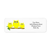 Yellow Owls Design Return Address (Vorne)