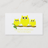 Yellow Owls Design Visitenkarte (Vorderseite)